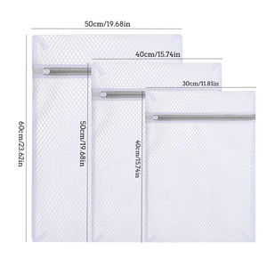 Tổ ong lưới giặt túi bền vớ đồ lót thô Net lớn năng lực Dây Kéo Túi giặt <span class=keywords><strong>Polyester</strong></span> - Product Image 4