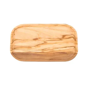 जलपाई की लकड़ी थाली की सेवा और ट्रे आयताकार पार्टी नाश्ता व्यंजन खाने के प्लेट लकड़ी पनीर Charcuterie बोर्ड