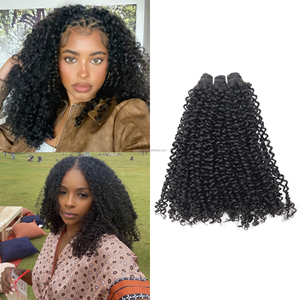 100 g/paquete de extensiones de cabello humano rizado Afro negro Natural Remy ruso de trama de cabello humano para mujer negra - Product Image 1
