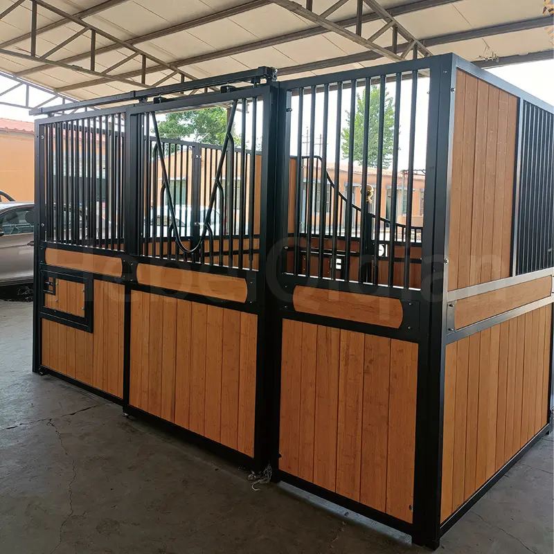 farm equipment DIY Prefab Strong Pine Prefabricated horse Fence Panel Portable Safety steel horse stable building for Barn