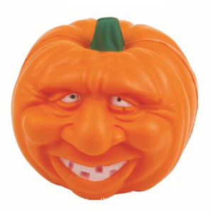 Ballon anti-stress en PU personnalisé en gros, forme citrouille d'Halloween avec logo de marque, cadeau promotionnel non toxique - Product Image 1