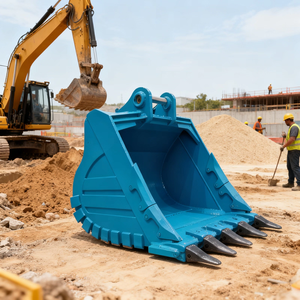 Cucharón de Roca Reforzado de Alta Resistencia para Excavadora Kobelco SK260 con Protectores Laterales y Cubiertas de Talón, Accesorio de Alta Resistencia al Desgaste - Product Image 3
