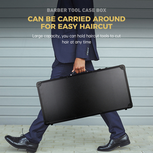 <span class=keywords><strong>Mallette</strong></span> à outils de barbier professionnel étui de transport de barbier noir de luxe <span class=keywords><strong>mallette</strong></span> de coiffeur en aluminium Durable avec serrure - Product Image 4