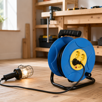 HAOYONG Soket Ekstensi Kabel Retractable Eropa dengan 4 Outlet 16A SDK Jaringan untuk Penggunaan Rumah Tangga/Serbaguna