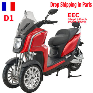 Motocicleta Eléctrica Dofern D1 EEC de 5000w, de Tres Ruedas, de Servicio Pesado, con Motor de Transmisión Media, Inclinable, con Sistema de Frenos Antibloqueo ABS - Product Image 2