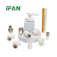 Pipa dan Fitting PPR Standar Tinggi IFAN, Elbow Socket Tee 20-110MM, Material Plumbing, Fitting Pipa PPR dan Mesin