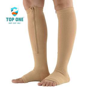 TopOne Plus Size Lady Girls Pressure <b>Stockings</b> Grip Toeless Zipper Compression Socks For Healthcare - Product Image 2