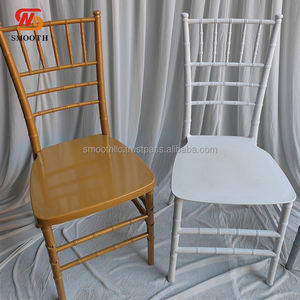 Chaises Chiavari en résine plastique dorée pour la décoration de réceptions de mariage, de banquets et de réceptions - Product Image 5