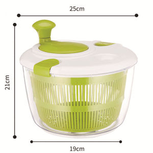 LM <b>Plastic</b> Push Type Fruits Drain <b>Basket</b> Rotation Multifunctional Vegetable Eco-Friendly Oven Safe 5L Kitchen Accessories - Product Image 3