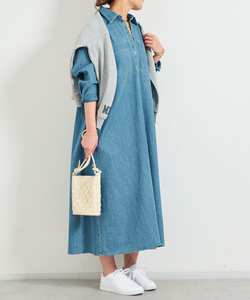 Autunno inverno Casual abito in Denim allentato da donna abbellimenti con bottoni di alta qualità tessuto stampato digitale per stile Comfort - Product Image 6