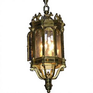 Hanging Moroccan Lanterns Hexagonal Metal <b>Candle</b> Holders <b>Red</b> Orange White Glass Home Decoration Durable - Product Image 4