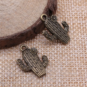 Colgante de <span class=keywords><strong>Cactus</strong></span> en Flor de 20x14mm con 1 Bucle, de Aleación de Zinc en Plata Antigua, para Pendientes <span class=keywords><strong>Colgantes</strong></span> Estilo Bohemio del Desierto - Product Image 4