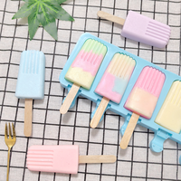 Moule à Esquimaux en Silicone à 8 Cavités, Forme Pompon, pour l'Été, DIY, Bac à Glaçons, Bloc Congelé, Jus de Fruits, Dessert