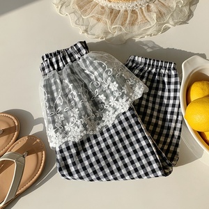 Pantalones Cortos Sueltos con Ribete de Encaje para Niñas, Pantalones Tipo Linterna Antimosquitos de Algodón y Poliéster para Verano - Product Image 6