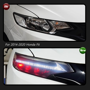 Conjuntos de faros delanteros TYPY para Honda Fit GK5 2014-2020: Luces indicadoras secuenciales LED con lente láser modificada para Fit - Product Image 2