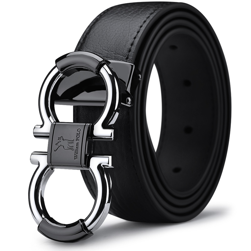 Модный трендовый классический городской мужской ремень WILLIAMPOLO с пряжкой из сплава, 3,5 см
