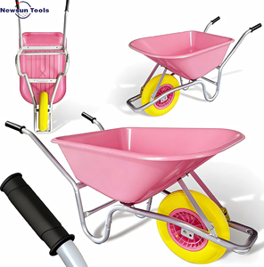 NEWSUN WB6414 <strong>Wheel</strong> <strong>Barrow</strong> with Pneumatic <strong>Wheel</strong> and Plastic Tray Max UV &amp; Rust Protection 110L <strong>150kg</strong> <strong>Wheel</strong> <strong>Barrow</strong> - Product Image 3