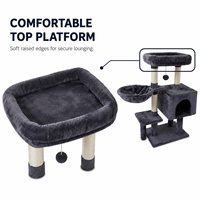 Arbre à chat moderne en sisal avec hamac et condo en peluche pour chat