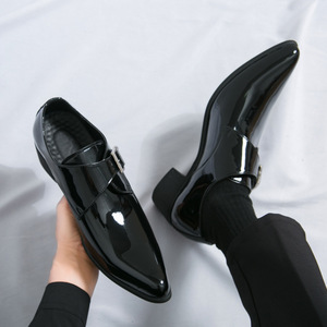 Zapatos Formales de Cuero para Hombre 2026, Zapatos de Vestir Casuales de Cuero Charol Estilo Coreano, Zapatos de Boda con Punta en Pico - Product Image 2