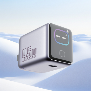 Nuevos productos de Alibaba: Cargador de pared con pantalla inteligente AI de 45W, cargador rápido GaN USB-A y USB-C, enchufe de Reino Unido, cargador AI de 45 vatios. - Product Image 3