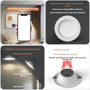 Nuevo modelo 100-265V 6W 9W 12W 15W 18W 24W <span class=keywords><strong>Led</strong></span> Slim Downlight <span class=keywords><strong>Panel</strong></span> de techo integrado Lámpara Luz CE ERP Luz <span class=keywords><strong>Led</strong></span> - Product Image 5