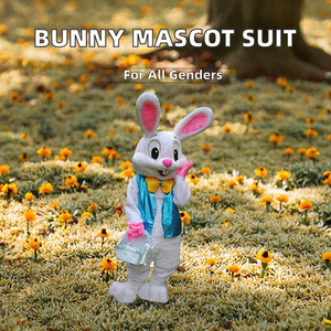 Costume da Mascotte Coniglio Pasquale Divertente per Adulti, Taglia 155-190cm, Costume <span class=keywords><strong>di</strong></span> Halloween - Product Image 2