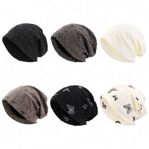 <span class=keywords><strong>Bonnet</strong></span> <span class=keywords><strong>chimio</strong></span> en coton double couche respirant, motif papillon imprimé, pour <span class=keywords><strong>femme</strong></span>, idéal pour l'extérieur, collection <span class=keywords><strong>hiver</strong></span>, vente en gros - Product Image 2