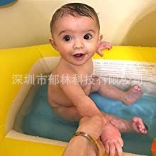 Bañera inflable de pato amarillo para niños, piscina interior de PVC con fondo suave - Product Image 5