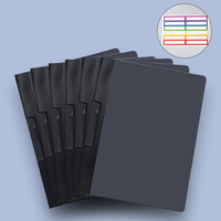 Carpeta de Almacenamiento de Documentos de Oficina con Varilla Giratoria de Apertura Lateral, Estándar Estadounidense A4, Transparente, Impresa con UV, de Polipropileno
