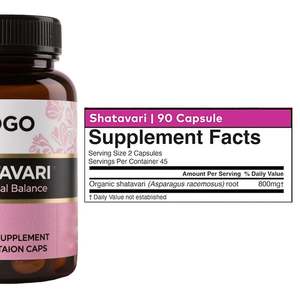 Cápsulas de Extracto de Raíz de Shatavari Orgánico Natural para el Apoyo de la Salud Femenina, Cápsulas de Shatavari Puro para el Equilibrio Hormonal - Product Image 2