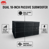 Subwoofer passif double 18 pouces JSL, haut-parleur audio professionnel, subwoofers haute puissance pour DJ, concert, événement, OEM