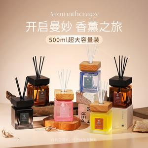 Aromatherapy <b>Diffuser</b> 500ml Glass <b>Bottle</b> With Wooden Lid For Home Fragrance And Indoor Aromatherapy - Product Image 4