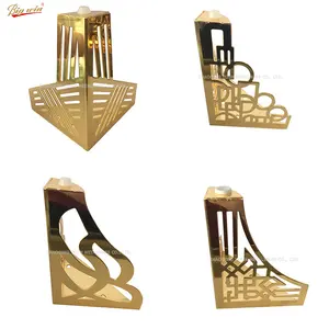 Zarif mobilya donanım parçaları yedek altın metal kanepe bacakları