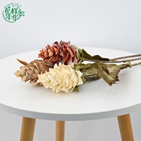 Bunga Protea Buatan Warna Pink Menawan 60cm, Bunga Besar Berpenampilan Eksotis, Buket Pernikahan, Hiasan Vas Tengah Meja Rumah