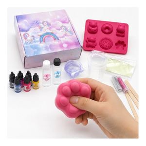 Kit para hacer Taba de venta directa de fábrica: Molde de silicona AB vertible de seis formas, pasta de color, tubos con brillo, vasos, guantes e instrucciones. - Product Image 5