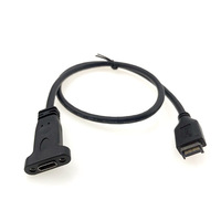 USB 3,1 del Panel frontal cabecera a USB-C tipo-C Cable de extensión hembra con montaje en Panel tornillo