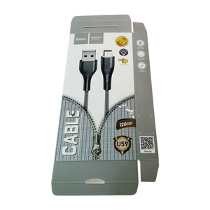 Custom Printing Packaging Box Electronics Products USB Data Cable Charging Paper Logo Printed Art Paper Rectangle Recyclable box