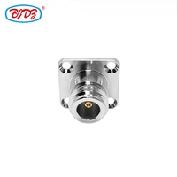 Connecteur 50 Ohm N vers SMA L16 N femelle vers SMA femelle adaptateur coaxial convertisseur de Test panneau à bride à 4 trous connecteur d'antennes RF