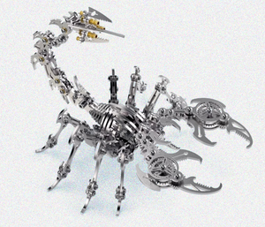 Juguete Mecánico de Precisión de Escorpión Realista Móvil Hecho a Mano, Modelo de Ensamblaje de Metal en 3D, Rompecabezas Tridimensional - Product Image 5