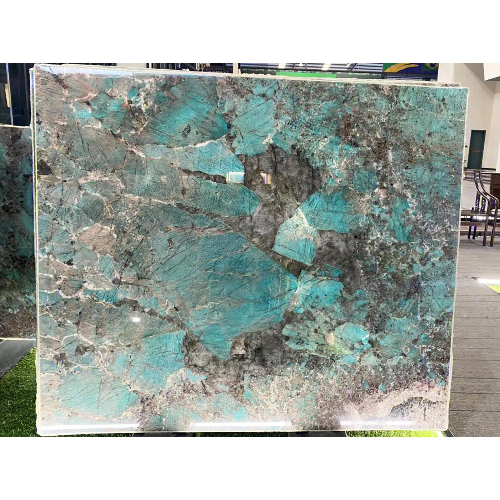 Luxury Real Brasil Marble Dark Green Genuine Marble Stone High End Decorative Background Walling Material Furniture Table Top