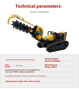 Tondeuse à gazon professionnelle télécommandée 173cc pour terrains en pente, idéale pour la remise en état des terrains déshérités et la tondeuse à gazon 4 temps ODM-1 - Product Image 6
