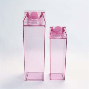 Meilleure Vente 2026 Bouteille d'eau carrée en plastique écologique type carton de lait 500ml à boire directement, minimaliste, idéale pour les fêtes - Product Image 5