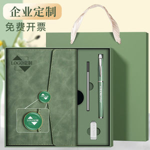 Ensemble de carnets professionnels personnalisés en cuir PU avec impression de logo sur le stylo, cadeau personnalisé pour usage professionnel - Product Image 1