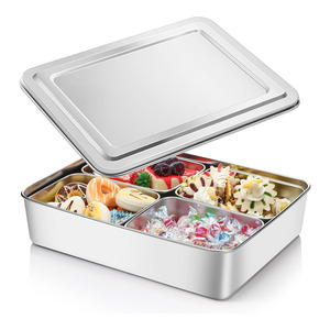 Contenitore per Condimenti e Spezie in Acciaio Inox a 4 Scomparti, Lavabile in Lavastoviglie, Stile Yakumi - Product Image 2