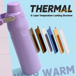 Bouteille d'eau isotherme en acier inoxydable personnalisée, portable et anti-fuite, idéale pour les voyages et la salle de sport, best-seller - Product Image 4