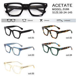最新のハンドメイドアイウェア ユニセックス アセテート ヴィンテージ レトロ メンズメガネ 有名ブランド 眼鏡フレーム 光学眼鏡フレーム - Product Image 2