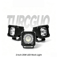 Luz de Trabajo LED de 25W y 2 Pulgadas, 9-30V, Haz de Luz Concentrado y Difuso, 2200LM, IP67, 50000H, Apta para Jeep, Camioneta, SUV, ATV, UTV, Todoterreno, Barco