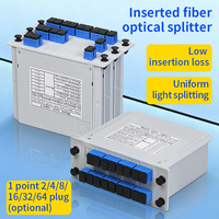SC/UPC SC/APC PLC Splitter 1x2 1x4 1x8 1x16 Fiber Optic Splitter kotak kaset kartu memasukkan FTTH Fiber Optical Coupler Splitter