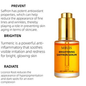 Suero de azafrán Iluminador Alternativo Vitamina C <span class=keywords><strong>Para</strong></span> <span class=keywords><strong>manchas</strong></span> <span class=keywords><strong>oscuras</strong></span> e hiperpigmentación Antioxidante Piel radiante y saludable - Product Image 4
