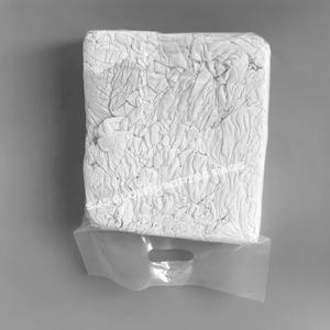 Chiffons de nettoyage de qualité A, 100% coton blanc, issus de t-shirts recyclés - Product Image 1